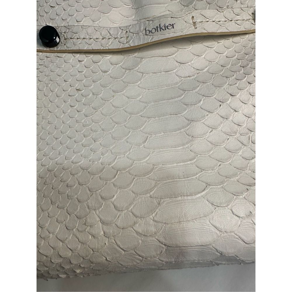Botkier Ivory Leroy Embossed Anaconda Satchel Size 15” x 6.25” x 8.25”. #M-0925 - Picture 14 of 15